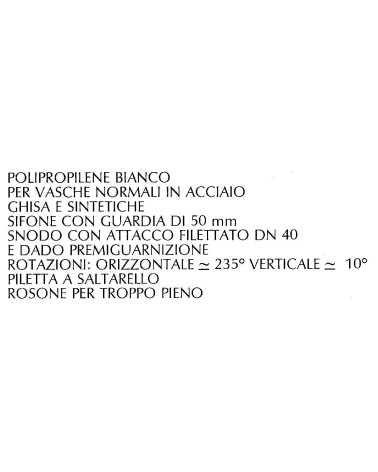 COLONNA VASCA S/AUTOMATICO