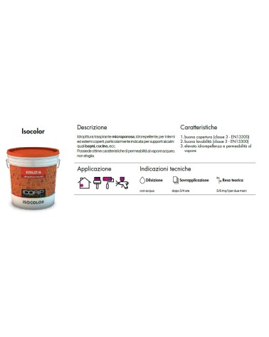 IDROPITTURA ISOCOLOR ML750 BASE T