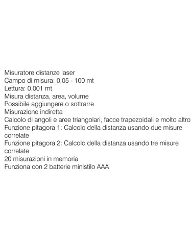 MISURATORE DIST LASER M100
