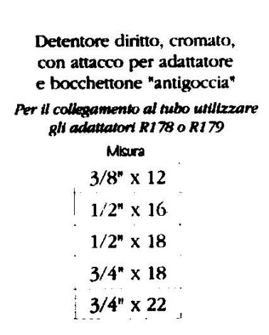 DETENTORE DR x RAME 3/8x12