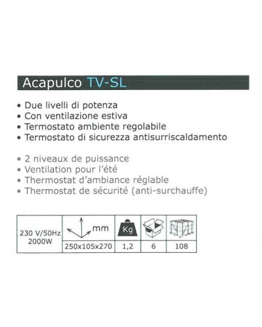 TERMOVENTIL ACAPULCO 2000W