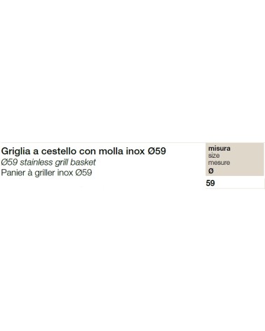 GRIGLIA CESTEL C/MOLLA diametro 59