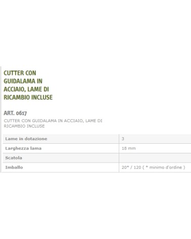 CUTTER C/G ACC 18MM+3L EKO