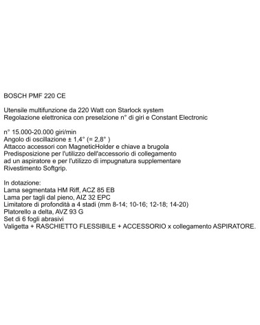 MULTIFUNZ PMF 220 CE UNIV 