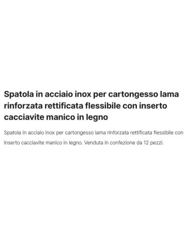 SPATOLA INOX CART C/INSERT