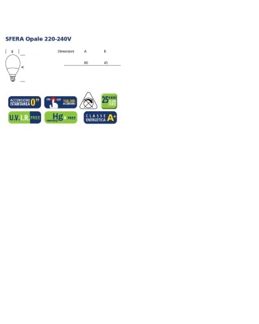 LAMP LED SFERA E14 4W   CA