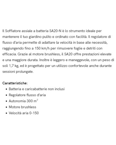 SOFFIATORE SA20-N NUDO    