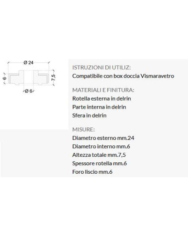 ROTELLA SF/PL 24X6X7,5 2PZ