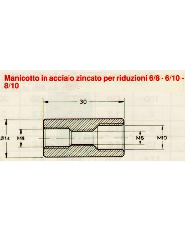 MANICOTTO RID M6-M8-M10 ZI
