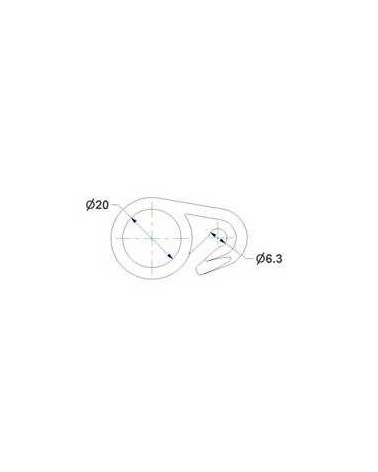 ANELLO IN PLASTICA CON APERTO PER TENDE DOCCIA IN MOPLEN