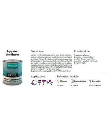 AQQUAVER VETRIFICANTE URETANIZZATO INCOLORE SATINATO 750ML