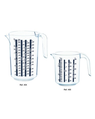 Caraffe Olimpia graduate antiscivolo  1,5LT Ø 10 h13CM, base d’appoggio antiscivolo pratica gradazione igieniche e facili da pul