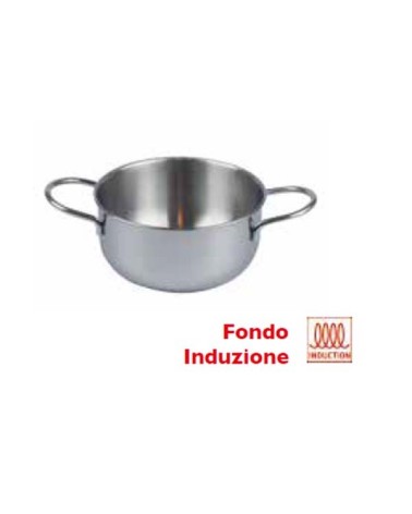 Casseruola 2 manici INOX CM24 ART. 157-24 DAISY. adatta anche per induzione.