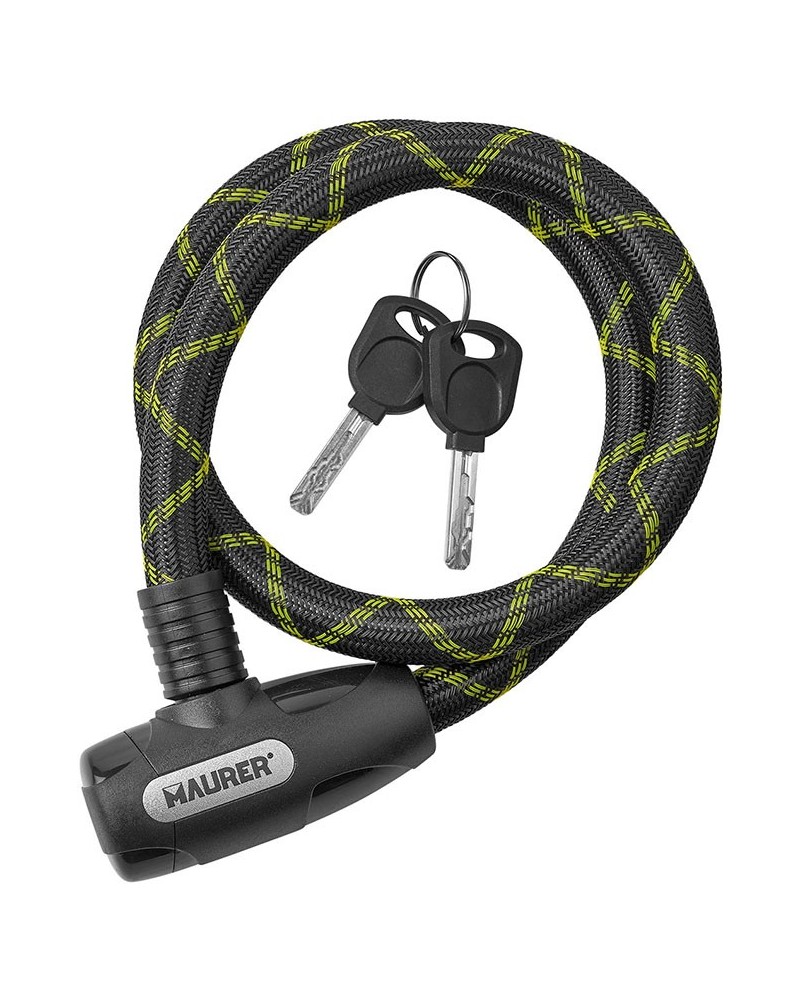 CAVO LUCCHETTO CHIUSURA A SCATTO RIVESTITO IN TESSUTO DIAM.15MM CM80 MAURER 84487