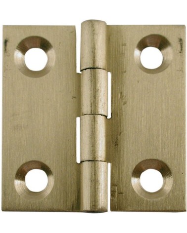CERNIERA PIANA IN OTTONE FRESATO SATINATO CON SPINA FISSA ART.4101 40X35MM