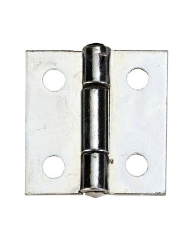 Cerniera quadra piana MM60 con fori per legno -  art. 121 - in acciaio zincato - spina fissa