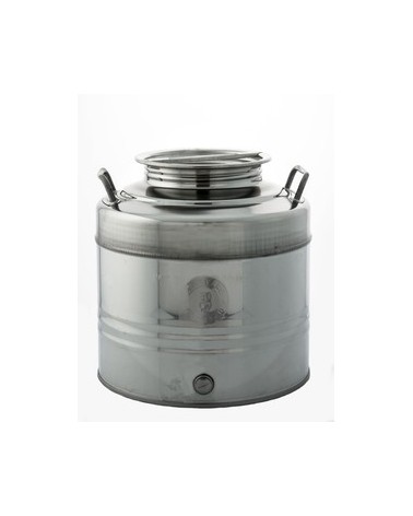 CONTENITORE FUSTO OLIO ACCIAIO INOX 18/10 SALDATO LT.30 BELVIVERE
