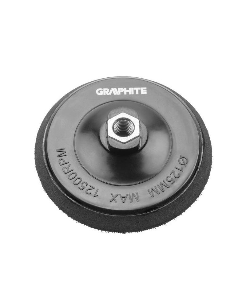DISCO IN GOMMA CON VELCRO PER SMERIGLIATRICE 125MM X M14