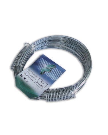 Filo cotto zincato in matassa. N° 2 DIAM. 1,10MM X 25MT CA