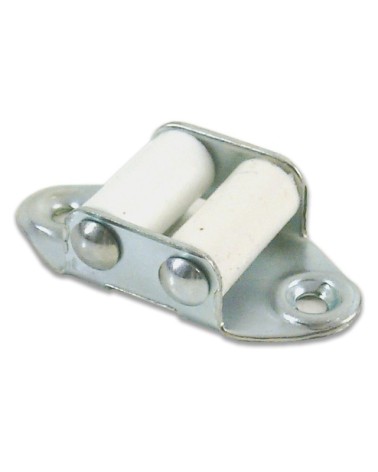 Guidacinghia zincato con rulli in nylon. Lunghezza mm.45. 1002
