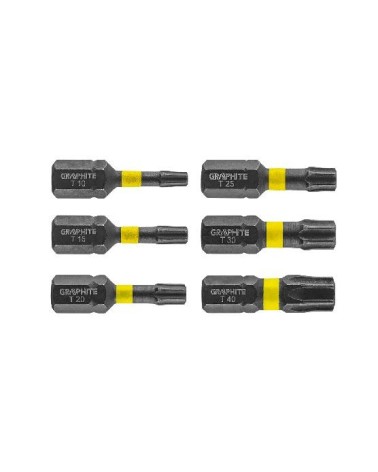 INSERTI A PERCUSSIONE - GRAPHITE ART. 56H541 TX10/15/20/25/30/40 x 25 mm, 6 PEZZI