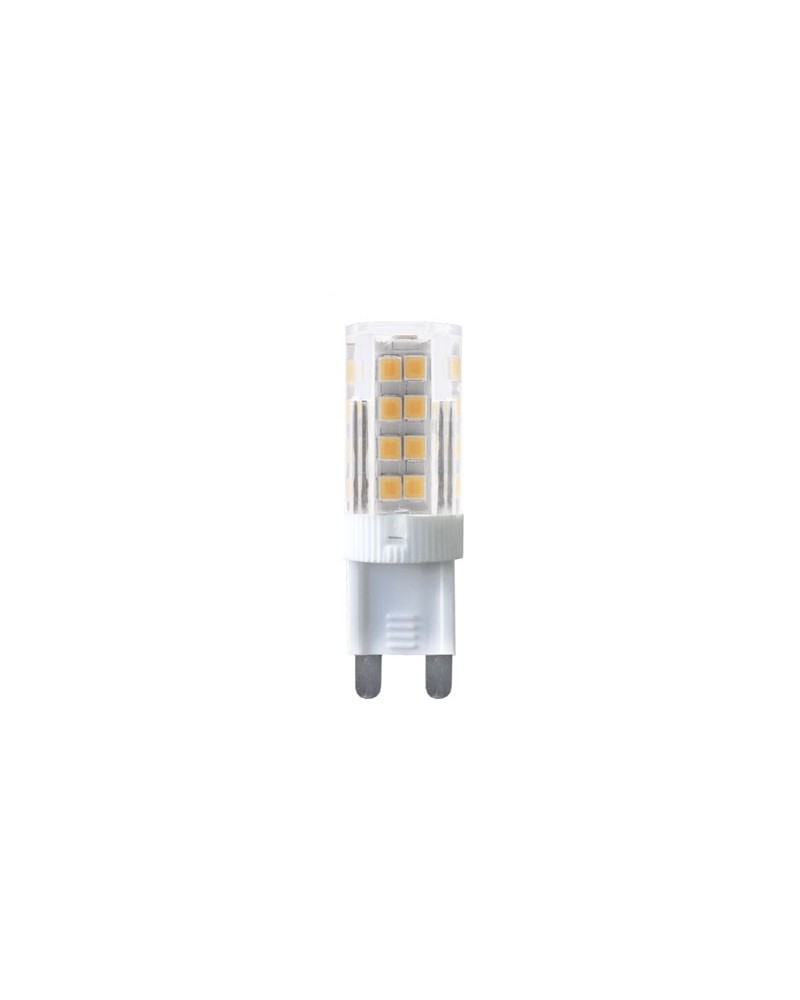 Lampada led bispina 3W30W 270LM 3000K calda, attacco G9. Angolo 360°, classe A++, IP20, durata 25000 ore, 15000 accensioni.