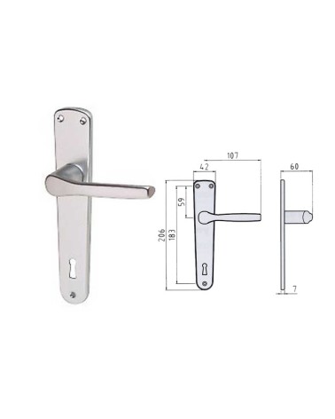 MANIGLIA ALOX SERIE GABRY Q8X70 400087001 ARGENTO