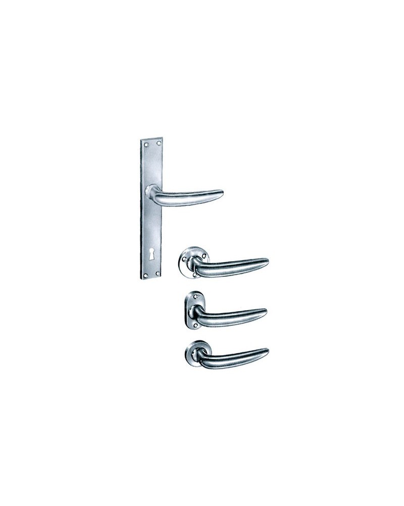 Maniglia Ziral cromata serie Corno. Placca Patent. QUADRO 8 PL. 16.35	 q.8x90