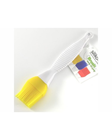 PENNELLO IN SILICONE ALIMENTARE CON IMPUGNATURA IN PLASTICA COLORE GIALLO