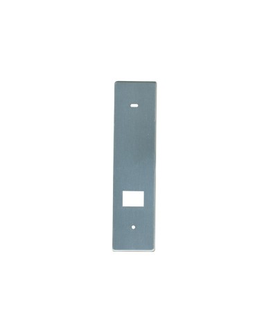 Placca in inox per avvolgitore Normale. Interassi mm.185 da foro a foro. Dimensioni: 220x55mm.