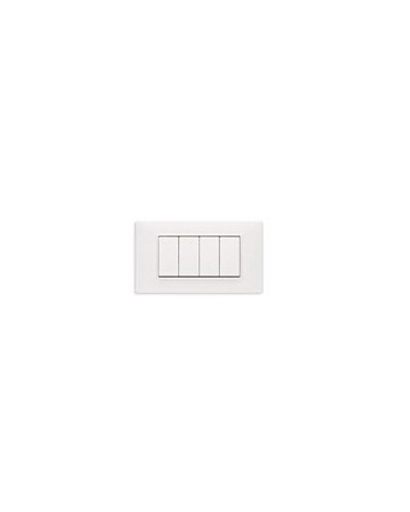 Placca VIMAR VIW14654.01 4 POSTI BIANCO Placca 4 moduli, tecnopolimero, bianco