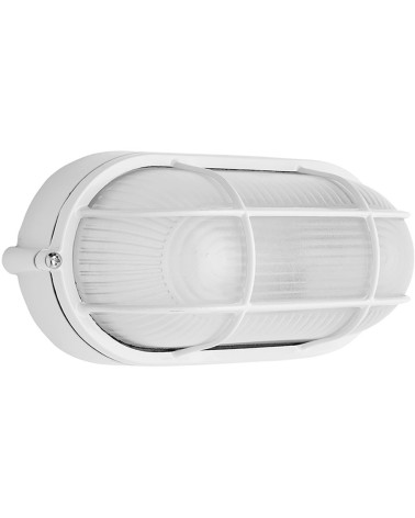 PLAFONIERA INDUSTRIALE OVALE BIANCA 21,3X10,7X9,5CM PAPILLON