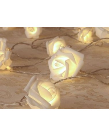 ROSE BIANCHE A BATTERIA 10 LED MT1,50 N.14218228