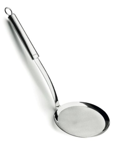 SCHIUMAROLA CON RETE FITTA IN ACCIAIO INOX ART. 2451