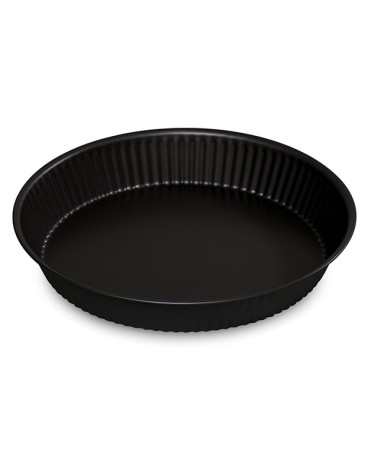STAMPO CROSTATA GARDENIA cm28, fondo liscio. Stampo tondo per crostata Gardenia, con rivestimento antiaderente.