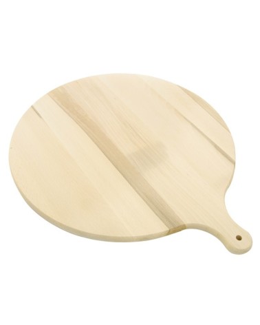 TAGLIERE TONDO CON MANICO CM45Tagliere tondo con manico in legno di faggio. Ideale per la polenta ma anche per la pizza la focac