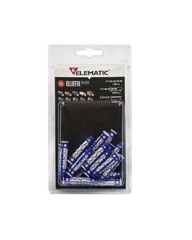 TASSELLO BLUEFIX 8X50 VITE 10+10 PZ ELEMATIC BLISTER