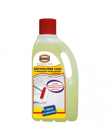 ANTIPOLVERE CASA 1LT. Detergente acido gentile profumato, antipolvere ed anticalcare, per pavimenti ceramici.