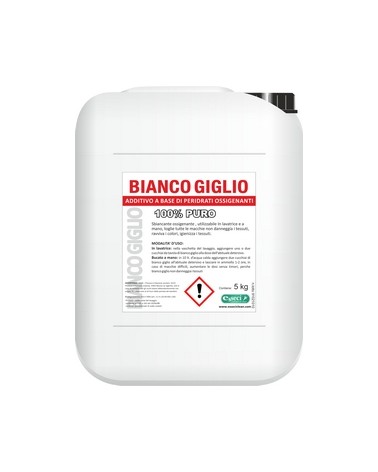 BIANCO GIGLIO additivo in polvere utilizzabile in lavatrice e a mano 5 kg. additivo in polvere utilizzabile in lavatrice e a man