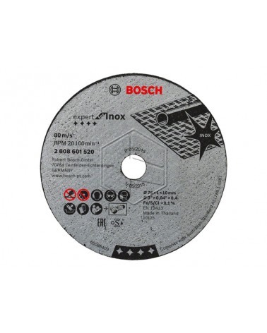 Bosch disco per miniangolare a batteria Litio GWS 10,8-76 V-EC Professional. Misura 76x1x10 mm. Adatto per il taglio di material