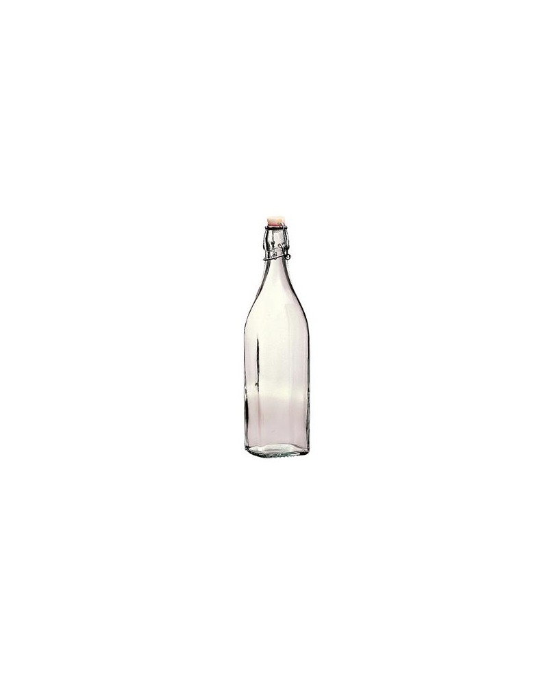 Bottiglia Quadrata in vetro 100cl Modello: Swing Bormioli Rocco. diametro 82 mm - altezza 315mm