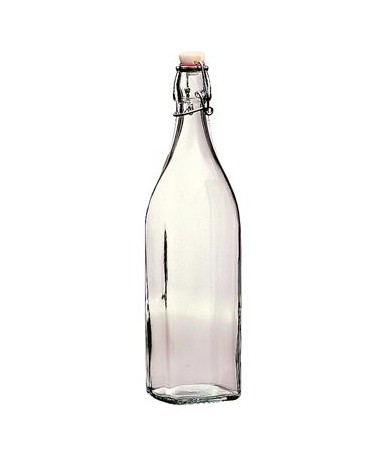 Bottiglia Quadrata in vetro 100cl Modello: Swing Bormioli Rocco. diametro 82 mm - altezza 315mm