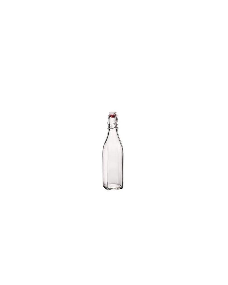 Bottiglia Quadrata in vetro 50cl Modello: Swing Bormioli Rocco. diametro 77 mm - altezza 253mm