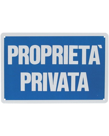 CARTELLO PROPRIETA' PRIVATA IN PLASTICA