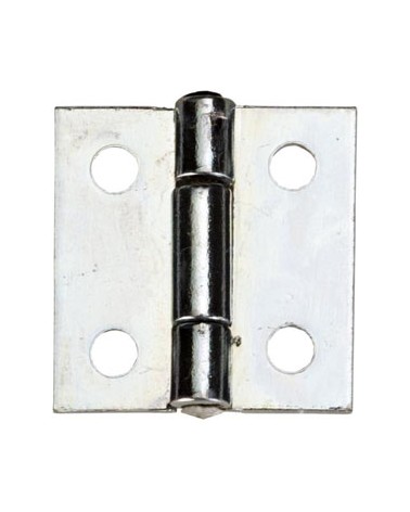 Cerniera quadra piana MM20 con fori per legno -  art. 121 - in acciaio zincato - spina fissa.
