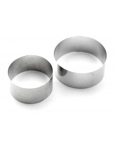 Coppa pasta rotondo in acciaio inox in confezione da 2: diametro 8 e diametro 9,5 cm. linea Lillo. PEDRINI