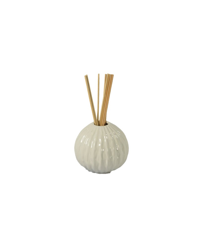 DIFFUSORE DI ESSENZADiffusore di essenza in ceramica con dieci bastoncini in legno.