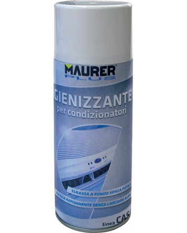 Igienizzante spray MAURER PLUS per condizionatori civili e di autovetture - spruzzato sul vaporizzatore e i condotti, assicura u