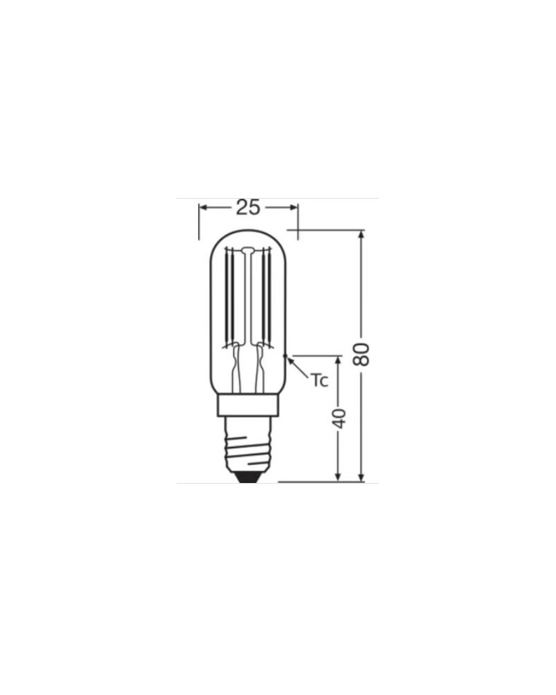 Lampade LED speciali per frigoriferi. 4W/827 230V  E14 LEDVANCE LEDPT2640