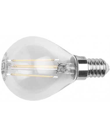 Lampadina a LED 4,5W con filamento MAURER sfera trasparente - attacco E27 - 2700 K (luce calda) 470LUMEN
